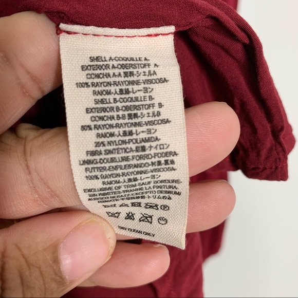 Free People Burgandy Boho Knit Lace Detail Dress - Picture 9 of 14